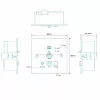 Lindy 150m Cat.6 HDMI 4K60 & Type C HDBaseT UK Wall Plate KVM Extender, Transmitter