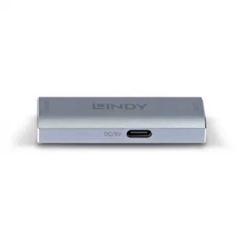 Lindy DisplayPort 1.4 Repeater, 7680 x 4320 pixels, AV repeater, 40 m, Wired, Silver