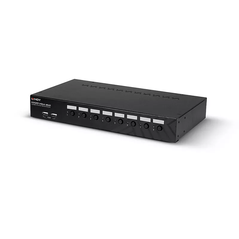 Lindy 39538 KVM switch Rack mounting Black