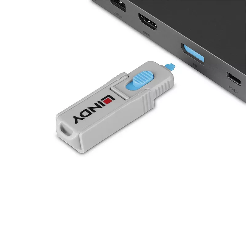 Lindy 40324 port blocker Port blocker + key DisplayPort Blue Acrylonitrile butadiene styrene (ABS) 5 pc(s)