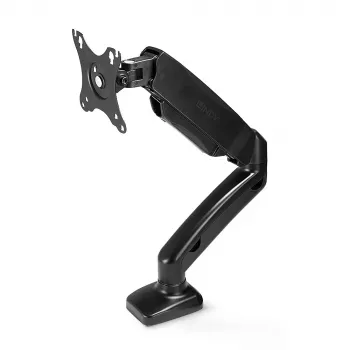 Lindy Single Display Gas-Spring Desktop Mount, 6.5 kg, 43.2 cm (17 inch), 68.6 cm (27 inch), 75 x 75 mm, 100 x 100 mm, Black