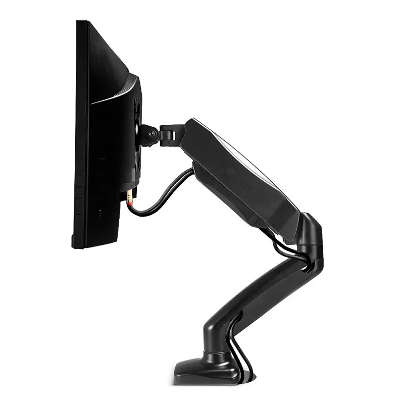 Lindy Single Display Gas-Spring Desktop Mount, 6.5 kg, 43.2 cm (17 inch), 68.6 cm (27 inch), 75 x 75 mm, 100 x 100 mm, Black
