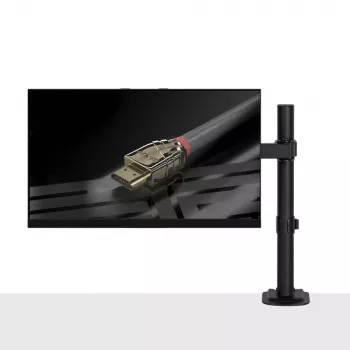 Lindy Single Adjustable Display Mount, 8 kg, 33 cm (13 inch), 81.3 cm (32 inch), 75 x 75 mm, 100 x 100 mm, Black