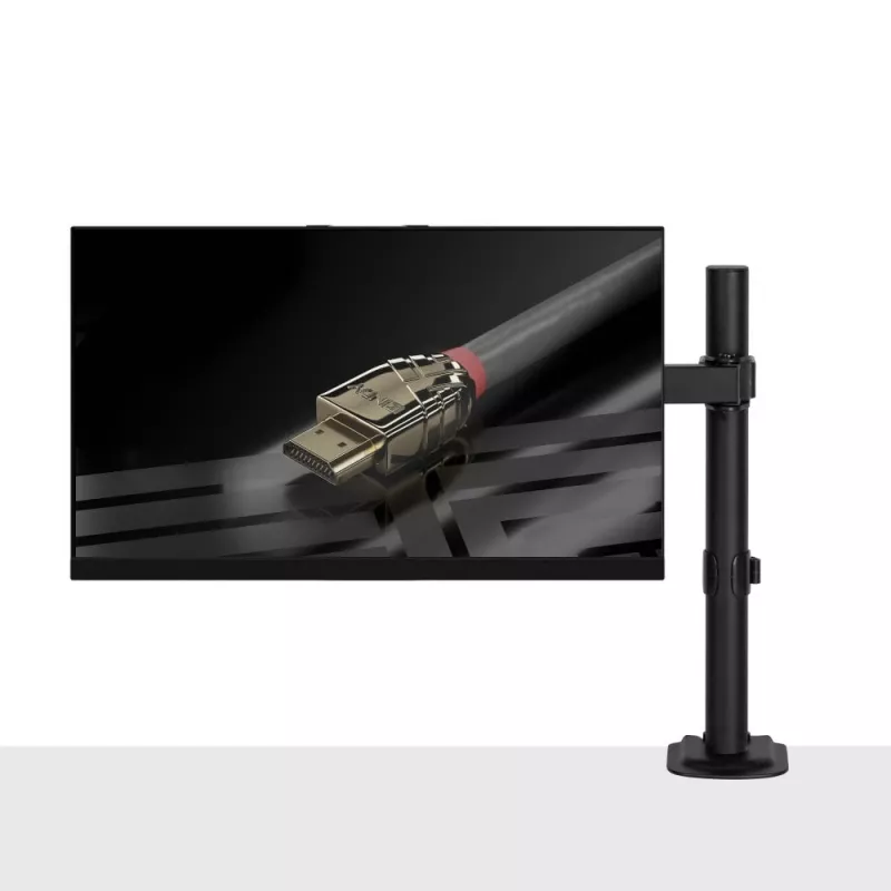 Lindy Single Adjustable Display Mount, 8 kg, 33 cm (13 inch), 81.3 cm (32 inch), 75 x 75 mm, 100 x 100 mm, Black