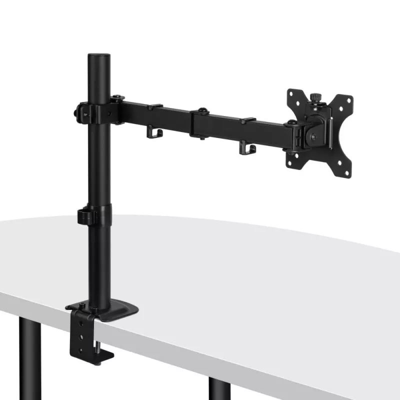 Lindy Single Adjustable Display Mount, 8 kg, 33 cm (13 inch), 81.3 cm (32 inch), 75 x 75 mm, 100 x 100 mm, Black