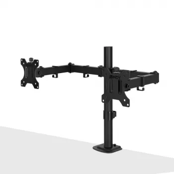 Lindy Dual Adjustable Display Mount, 8 kg, 33 cm (13 inch), 81.3 cm (32 inch), 75 x 75 mm, 100 x 100 mm, Black
