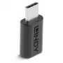 Lindy USB 3.2 Type C to C Adapter, USB 3.2 Type C, USB 3.2 Type C, Black