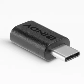 Lindy USB 3.2 Type C to C Adapter, USB 3.2 Type C, USB 3.2 Type C, Black