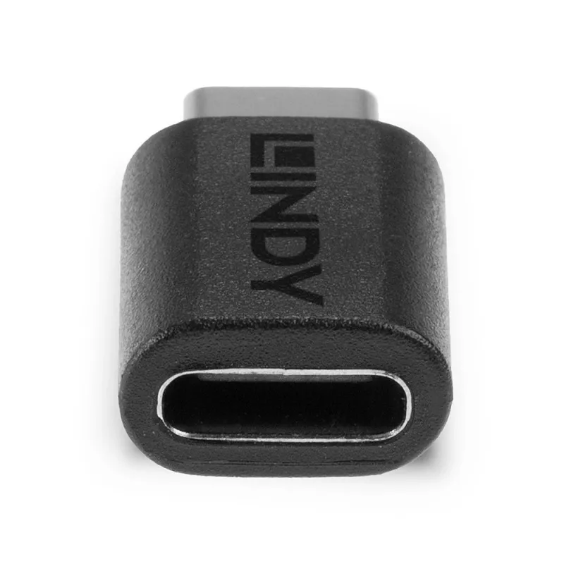 Lindy USB 3.2 Type C to C Adapter, USB 3.2 Type C, USB 3.2 Type C, Black