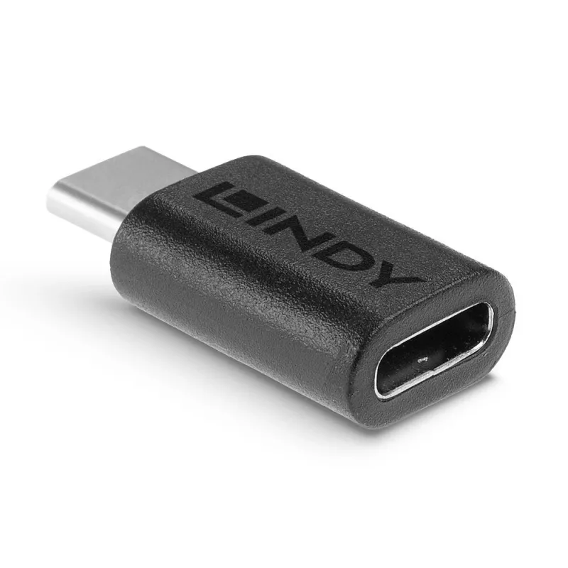 Lindy USB 3.2 Type C to C Adapter, USB 3.2 Type C, USB 3.2 Type C, Black