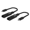 Lindy 100m Fibre Optic USB 3.2 Type C Extender, Network transmitter & receiver, 100 m, 10000 Mbit/s, Fiber, USB 3.2 Gen 1 (3.1 Gen 1) Type-C, Black