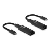 Lindy 100m Fibre Optic USB 3.2 Type C Extender, Network transmitter & receiver, 100 m, 10000 Mbit/s, Fiber, USB 3.2 Gen 1 (3.1 Gen 1) Type-C, Black