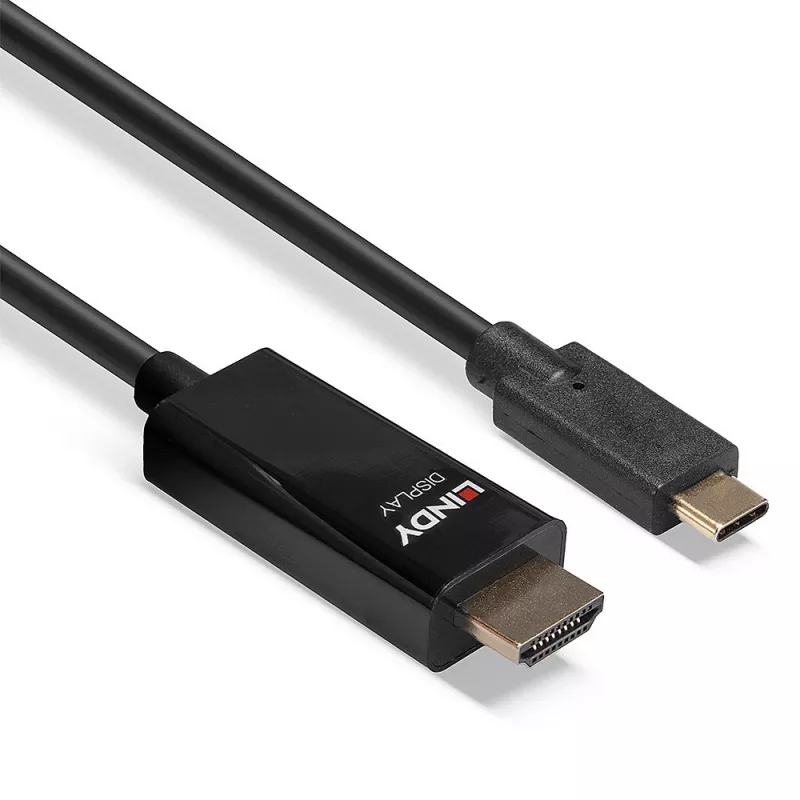 Lindy 10m USB Type C to HDMI 4K60 Adapter Cable with HDR, 10 m, USB Type-C, HDMI Type A (Standard), Male, Male, Straight