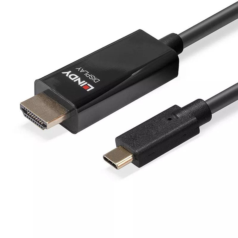 Lindy 10m USB Type C to HDMI 4K60 Adapter Cable with HDR, 10 m, USB Type-C, HDMI Type A (Standard), Male, Male, Straight