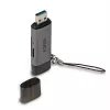 Lindy USB 3.2 Type C and A SD / Micro SD Card Reader, MiniSD, SD, Black, Grey, 5000 Mbit/s, USB 3.2 Gen 1 (3.1 Gen 1) Type-A/Type-C, 78.5 mm, 22.5 mm
