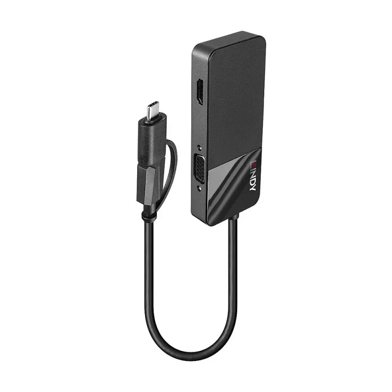 Lindy 43354 laptop dock/port replicator USB 3.2 Gen 1 (3.1 Gen 1) Type-A + Type-C Black