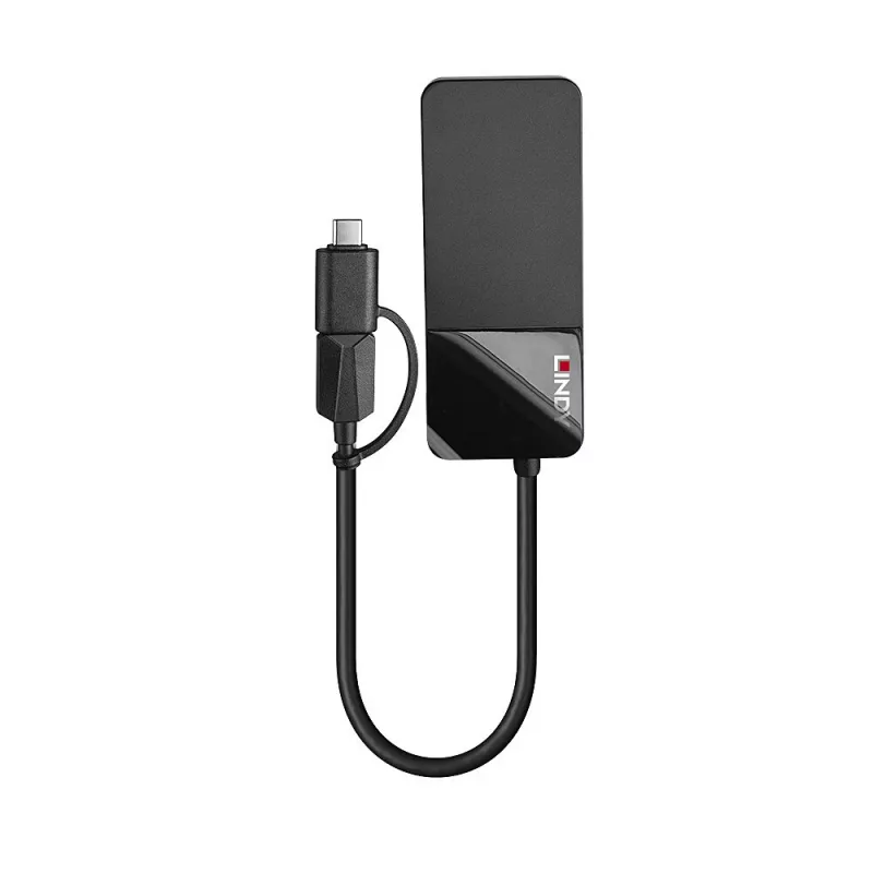 Lindy 43354 laptop dock/port replicator USB 3.2 Gen 1 (3.1 Gen 1) Type-A + Type-C Black