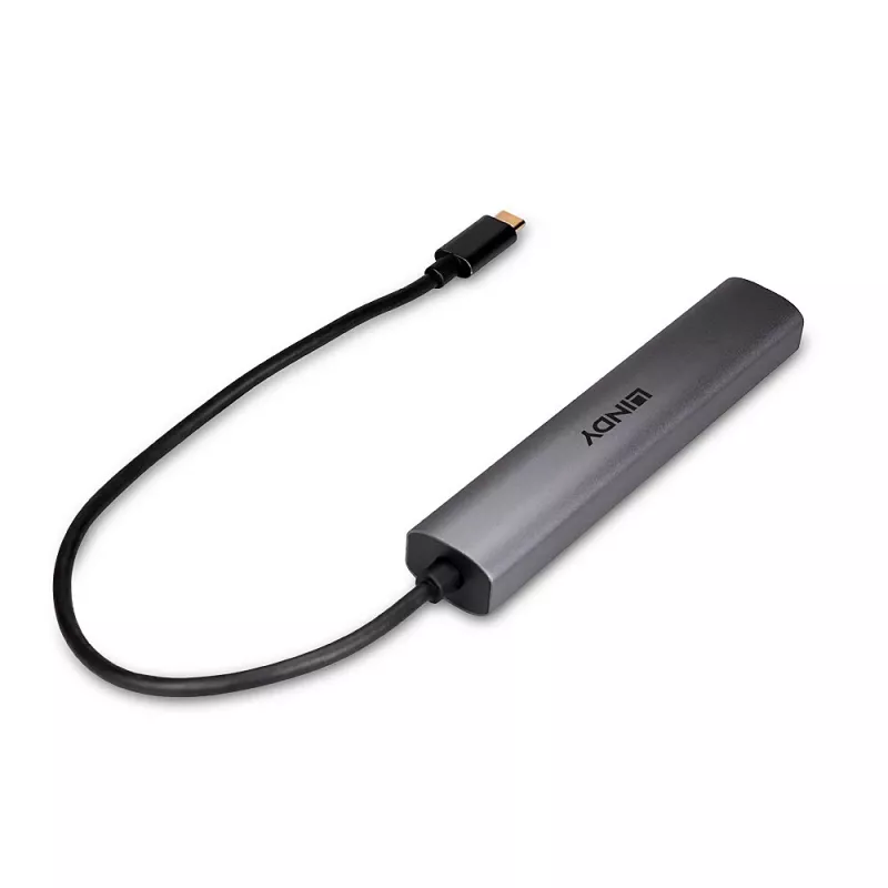 Lindy 43385 interface hub USB Type-C 10000 Mbit/s Grey