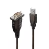 Lindy 43413 serial cable Grey 1.5 m USB Type-A RS-232