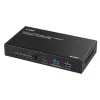 Lindy 100m Cat.6A 2 Host USB 3.2 Gen 1 HDBaseT Extender, Network transmitter & receiver, 100 m, 480 Mbit/s, Cat6a, VS6320, Phosphor bronze