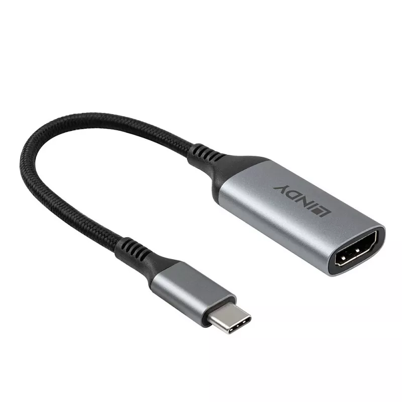 Lindy 43428 video cable adapter 0.15 m USB Type-C HDMI Grey