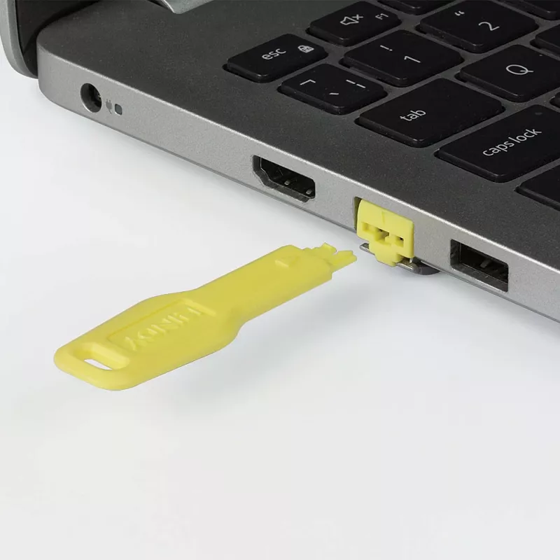 Lindy RJ45 Port Locks Yellow, 10x + 1 Key, Port blocker + key, RJ-45, Yellow, Acrylonitrile butadiene styrene (ABS), 10 pc(s), Polybag