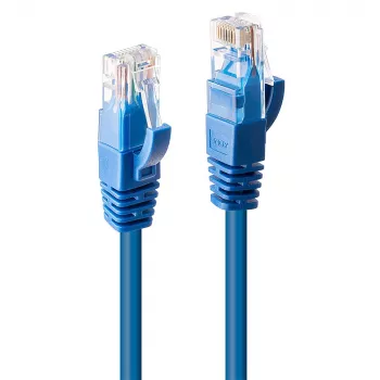 Lindy 10m Cat.6 U/UTP Network Cable, Blue, 10 m, Cat6, U/UTP (UTP), RJ-45, RJ-45, Blue