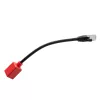 Lindy 0.2m RJ-45 Cat.6A Break-Away Adapter, 0.2 m, Cat6a, RJ-45, RJ-45, Black, Red