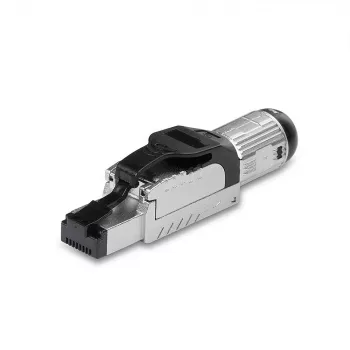 Lindy RJ-45 Cat.6/6A Toolless Field Termination Plug, RJ45, Black, Silver, Metal, CE, REACH, RoHS, UKCA, 240 g, 133 mm