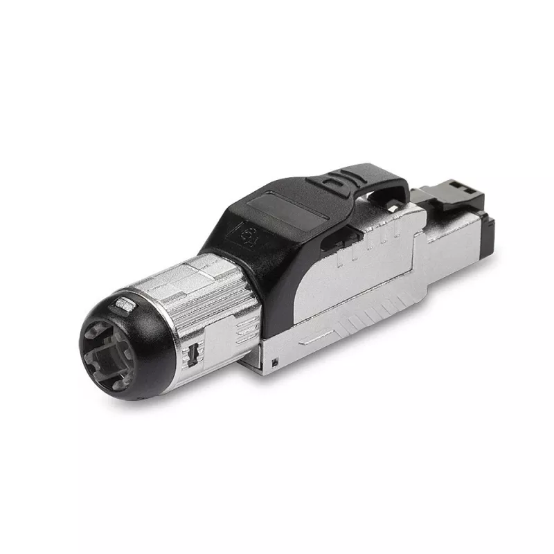 Lindy RJ-45 Cat.6/6A Toolless Field Termination Plug, RJ45, Black, Silver, Metal, CE, REACH, RoHS, UKCA, 240 g, 133 mm