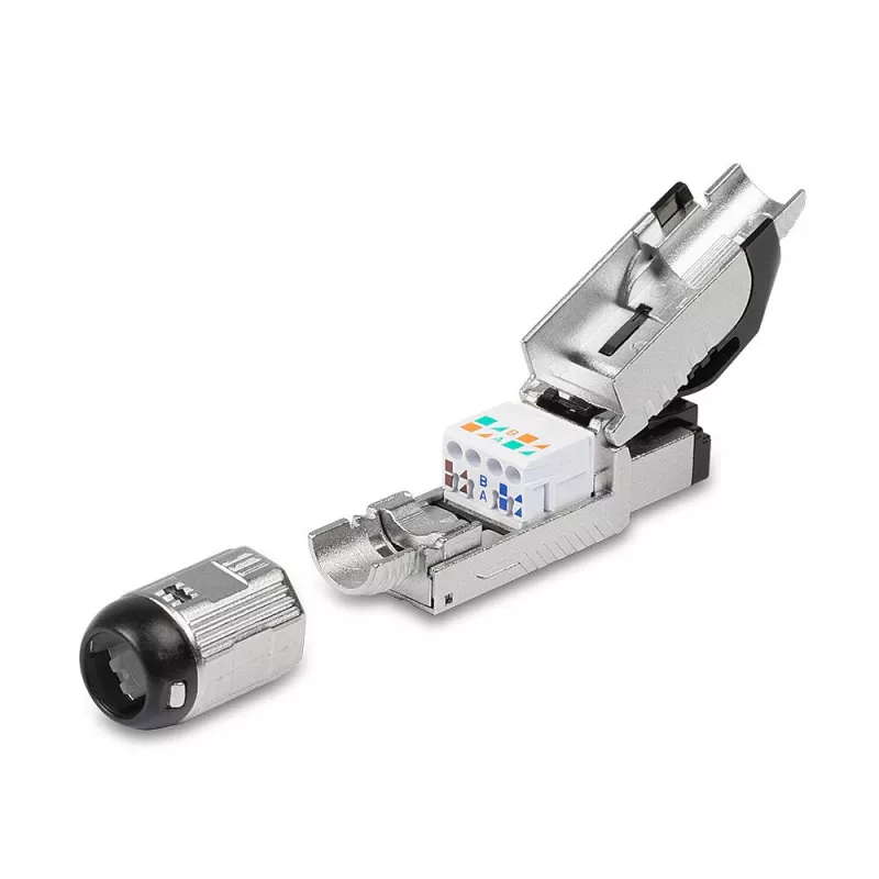 Lindy RJ-45 Cat.6/6A Toolless Field Termination Plug, RJ45, Black, Silver, Metal, CE, REACH, RoHS, UKCA, 240 g, 133 mm