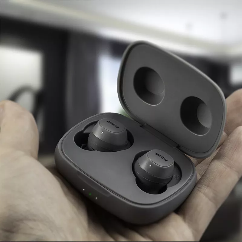 Lindy LE400W Headset Wireless In-ear Music/Everyday USB Type-C Bluetooth Grey