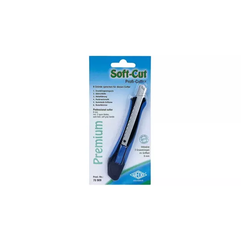 Snap-off blade knife WEDO 78 909 Black Blue