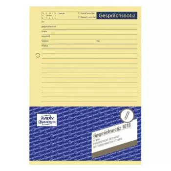 Non-adhesive Label Avery 1018 Yellow Rectangle