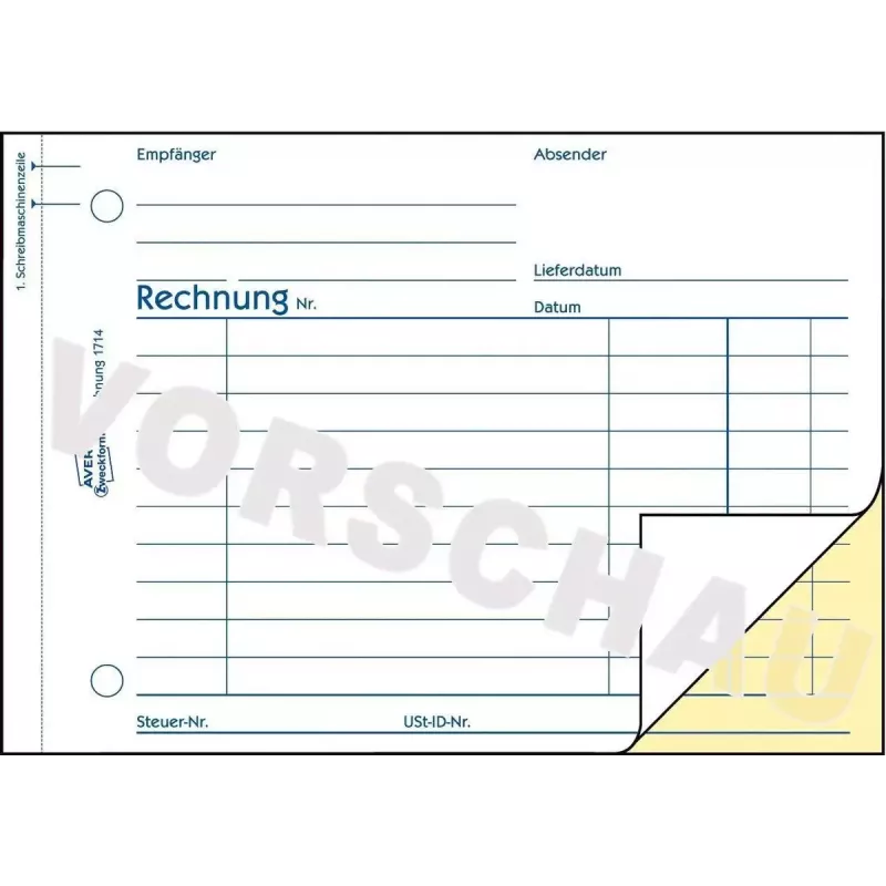 Accounting form/book AVERY 1714 A6 40 pages