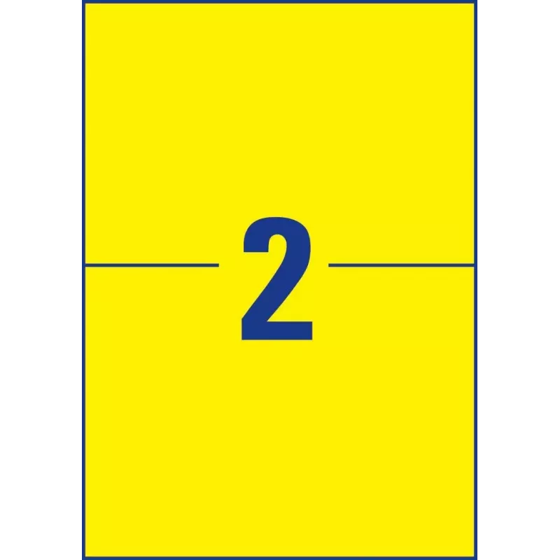 Self-adhesive label Avery L6130-20 Rectangle Yellow