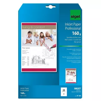Printing paper A4 Sigel IP186 Matte 25 sheets White