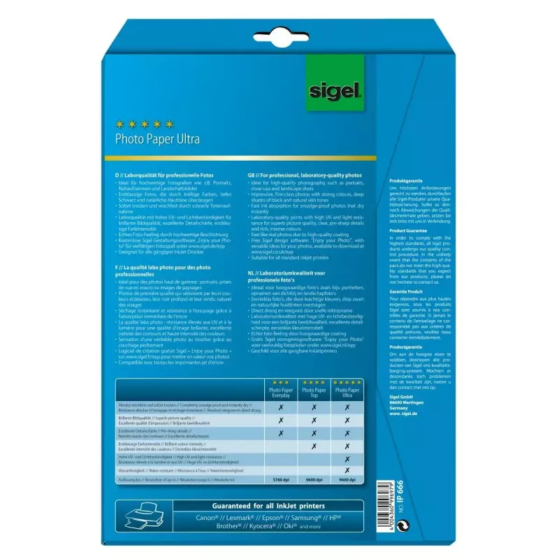 Photo Paper Satin A4 Sigel InkJet Ultra