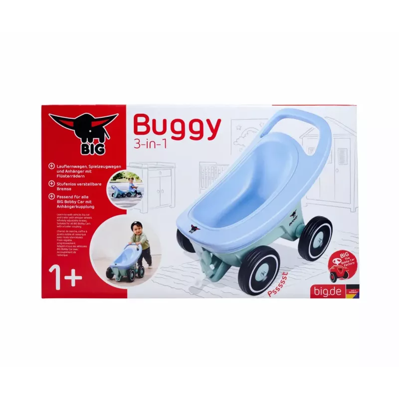 Baby walker Simba-Dickie BIG Buggy 3-in-1 — blue/turquoise, convertible design