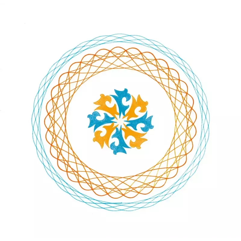 Children's spirograph Ravensburger 297740 with stencil and 2 markers, multicolour, for ages 6+