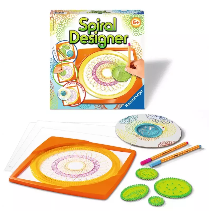 Children's spirograph Ravensburger 297740 with stencil and 2 markers, multicolour, for ages 6+