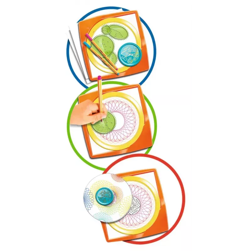 Children's spirograph Ravensburger 297740 with stencil and 2 markers, multicolour, for ages 6+