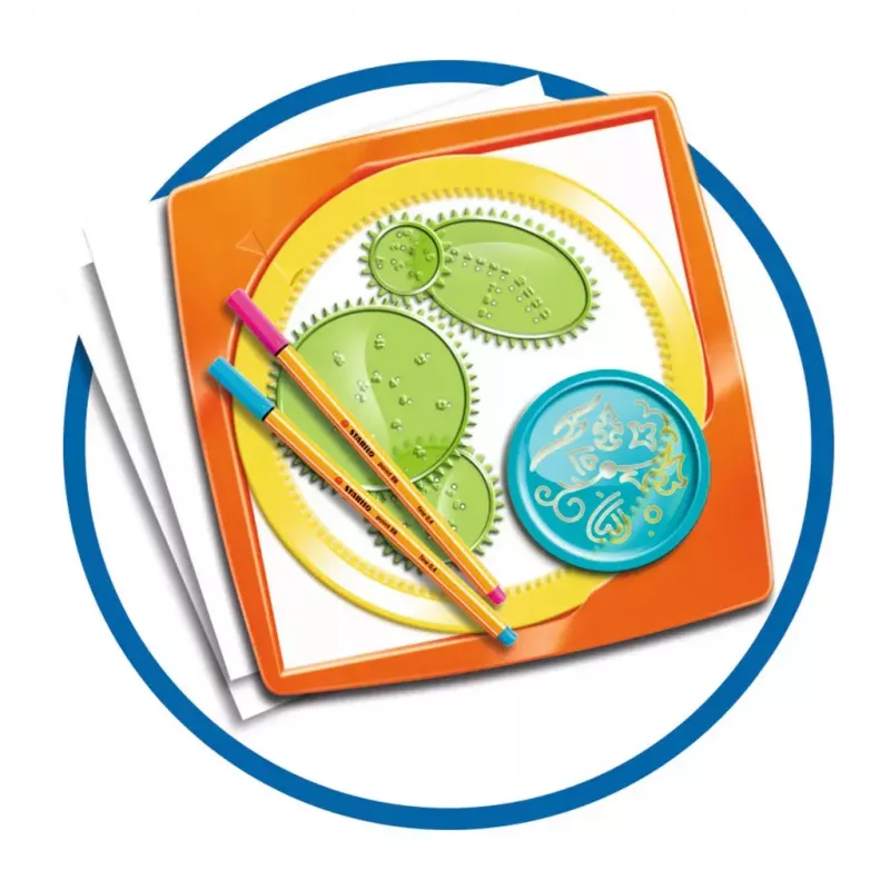 Children's spirograph Ravensburger 297740 with stencil and 2 markers, multicolour, for ages 6+