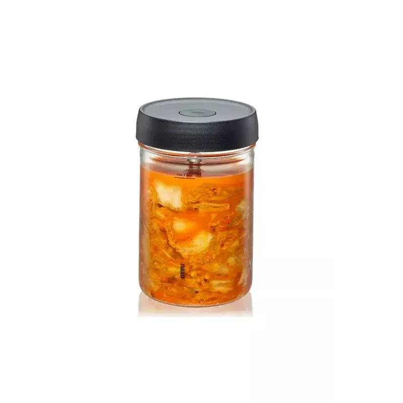 Fermentation jar 1 L GEFU NATIVO G-15810, glass jar with airlock lid for pickling and lacto-fermentation