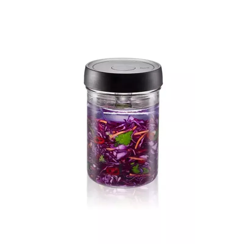 Fermentation jar 1 L GEFU NATIVO G-15810, glass jar with airlock lid for pickling and lacto-fermentation
