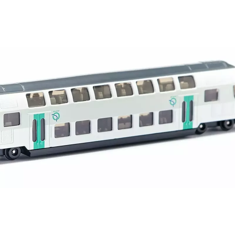 Train Siku RATP DOUBLE-DECK TRAIN Metal Plastic Black Blue Grey