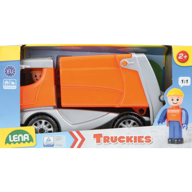Lena Truckies Garbage Truck, Truck, 2 yr(s), Plastic, Grey, Orange