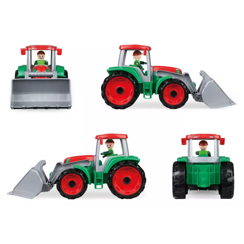 Toy tractor with hay trailer Lena Truxx 04428 open box – plastic play set