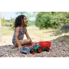 Toy tractor with hay trailer Lena Truxx 04428 open box – plastic play set