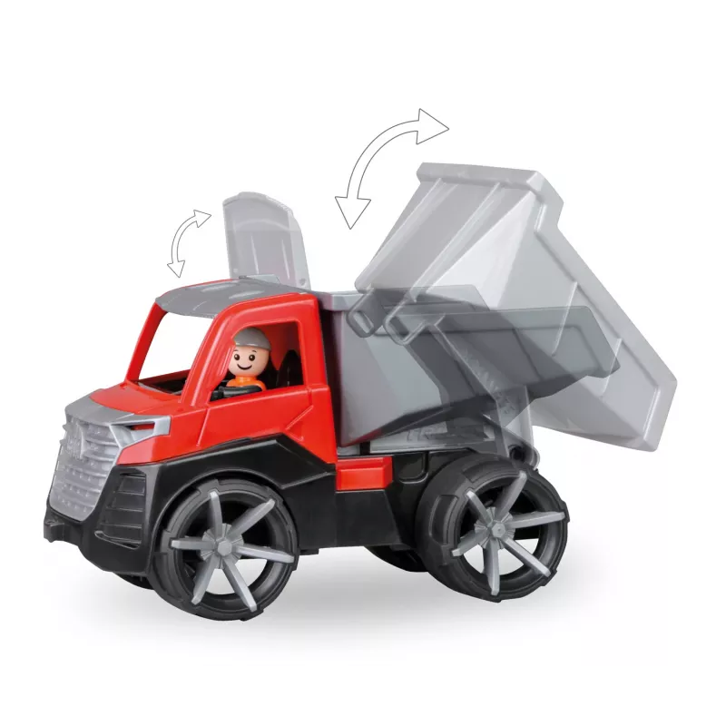 Dump truck Lena TRUXX 29cm Rubber Steel Grey Red